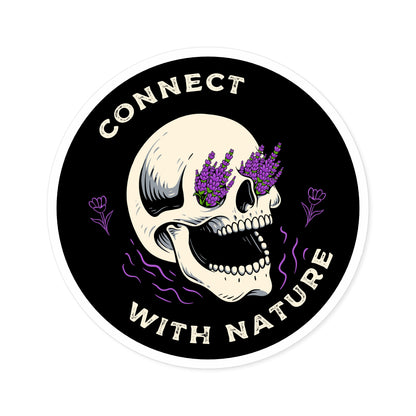 Connect With Nature Round Sticker