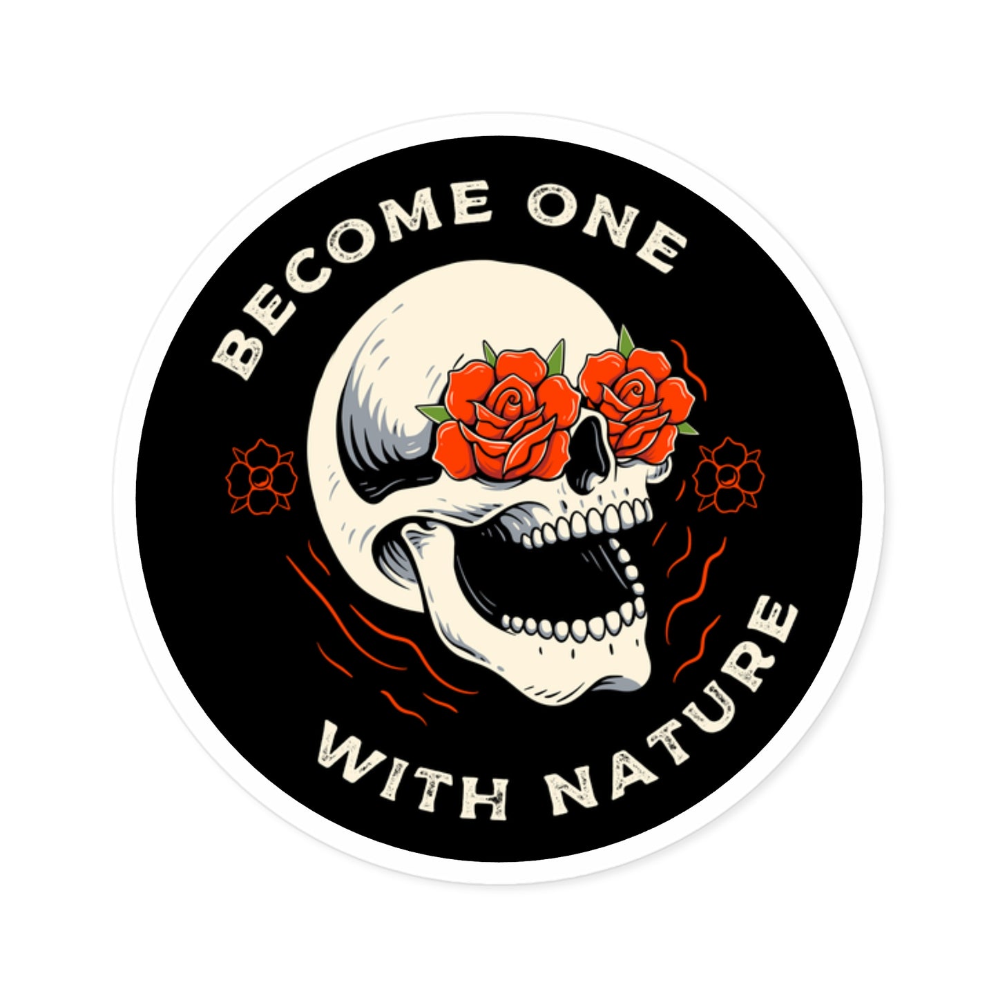 Become One With Nature Round Sticker